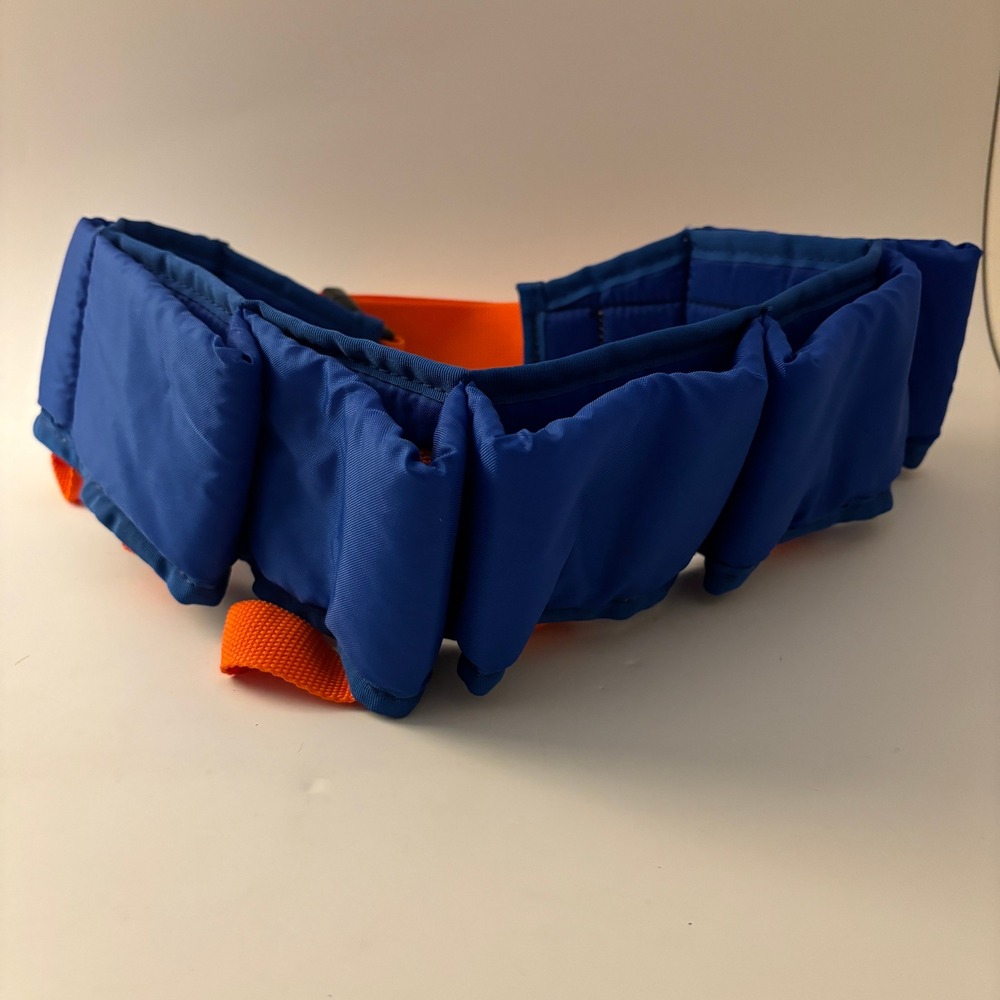 Vintage Bucks Bags Beverage Belt 6 Can Holder Padded Cooler Belt Blue Orange USA